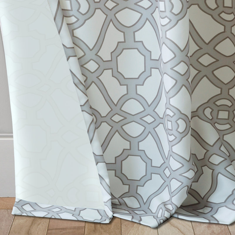 Prasad Room Darkening Single Curtain Panel, 50" W x 95" L, Gray