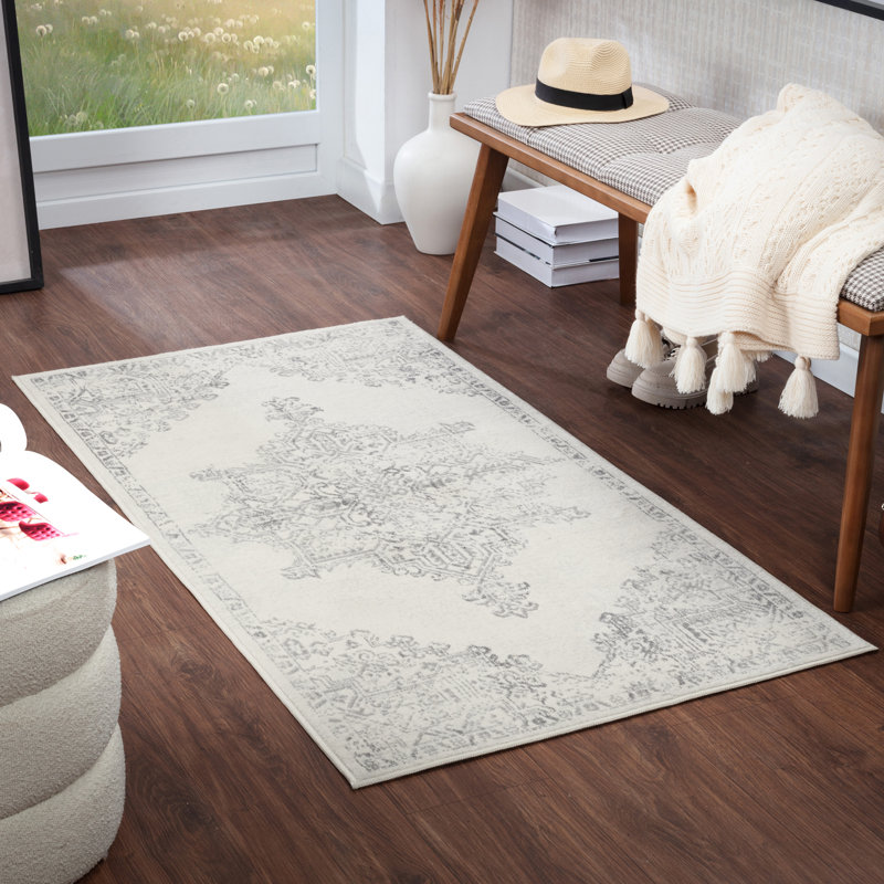 Amelie Grey/Off-White Rug, Rectangle 80 x 150cm