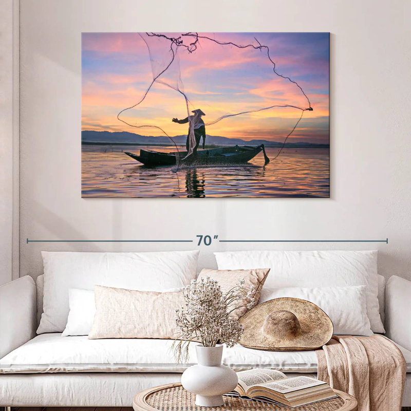 Senne Freshwater Fishing, 32" H x 48" W