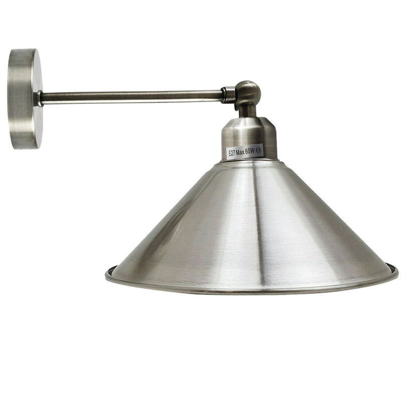 Helton Armed Sconce, Satin Nickel