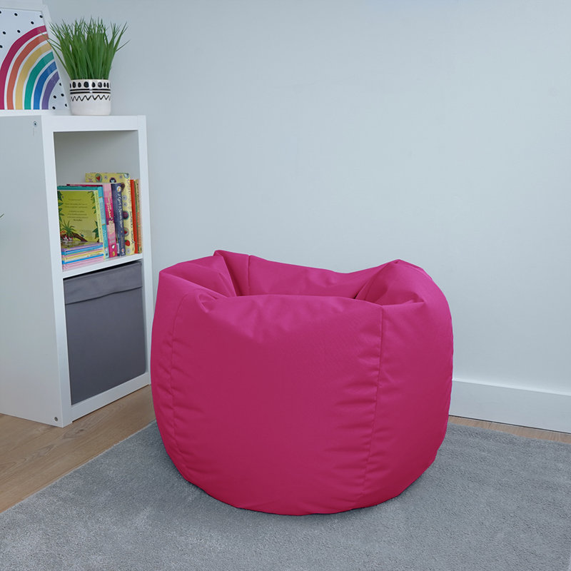 Polyester Outdoor Friendly Refillable Classic Bean Bag, Pink