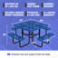 Open Air Series Square Picnic Table with Benches, Umbrella Hole, and Surface Mount-1063925692