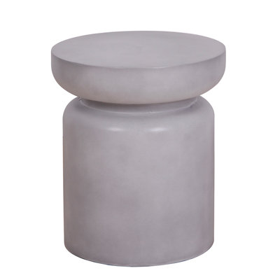 Temper Concrete Round Outdoor End Table
