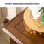 Brown Solid Wood Shoe Storage Bench