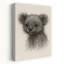 Cute Baby Koala Drawing Contemporary Koala Wall Art Print by Natalie Bruns - Wrapped Canvas Print-1240654126