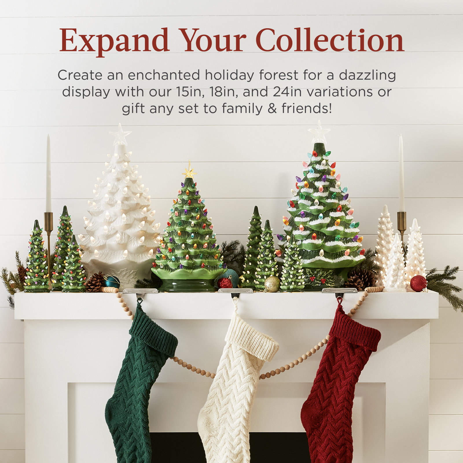 Lighted Artificial Christmas Tree, Multicolored