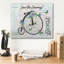  «Vélo rétro avec carte C» par Jean Plout, art mural 24 po x 20 po