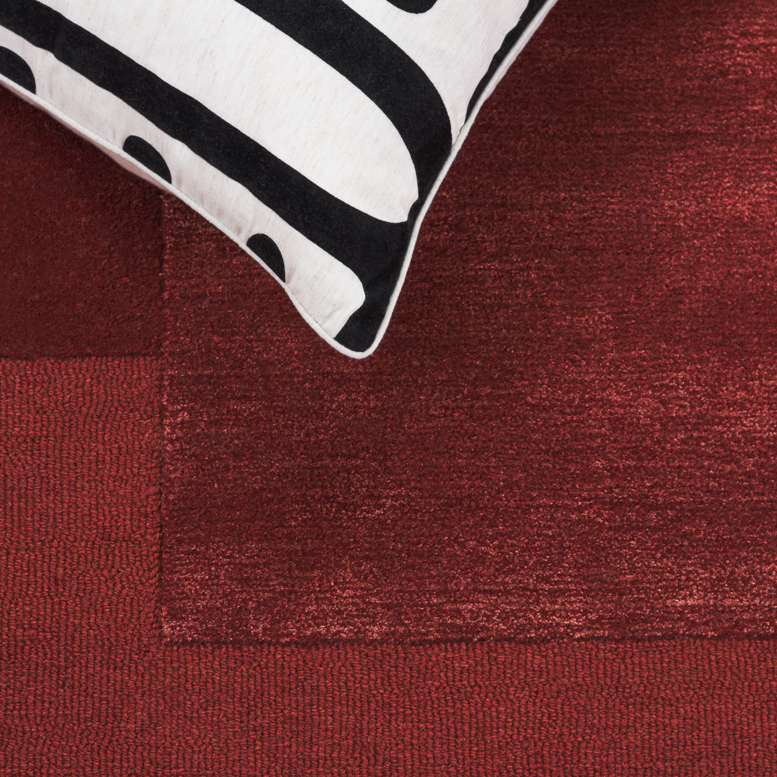 Megara Hand-Tufted Geometric Wool Rug, Square 6'