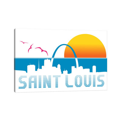 St. Louis Sunset by Benton Park Prints - Wrapped Canvas Gallery-Wrapped Canvas Giclée