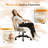 24.4 Inch Upholstered Swivel Office Chair With Leg Pegs And Wheels-1753660965