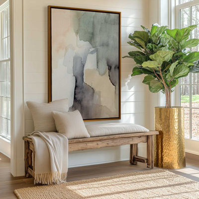 Organic Tones in Watercolor III Canvas Print in a Frame