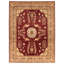 Tapis décoratif en laine de conception unique 4 pi 10 po x 6 pi 4 po noué à la main New Age
