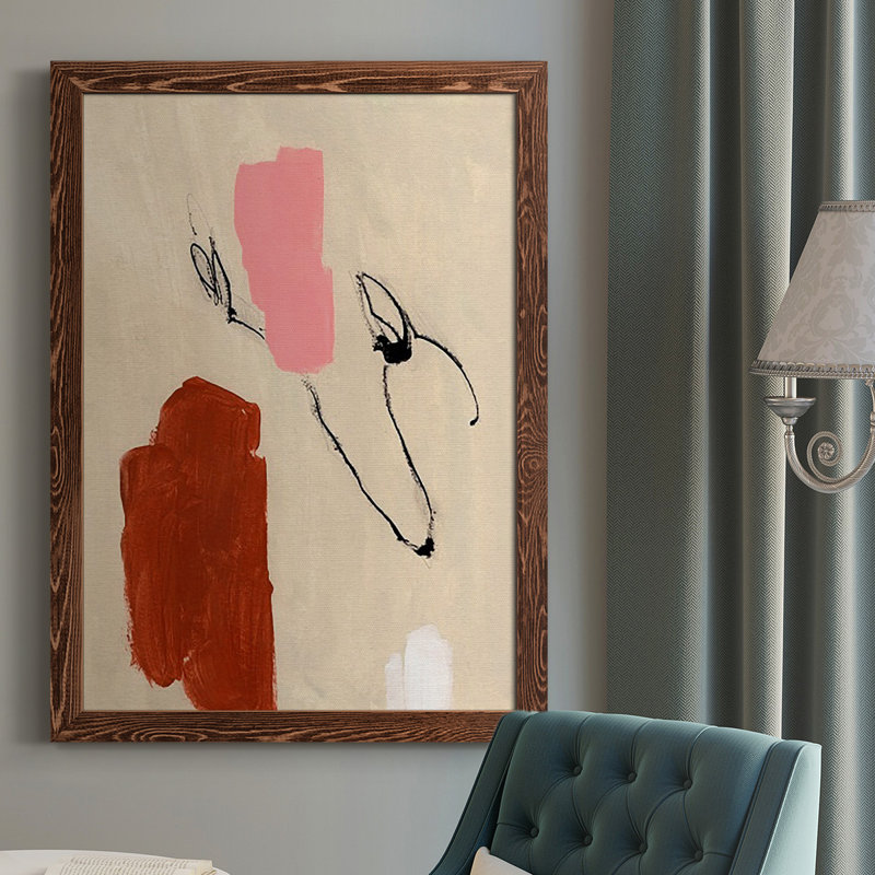 Korra Terra Rosa, abstrait I, peinture sur toile encadrée, H 37,5 po x l 27,5 po x P 1 po, Érable