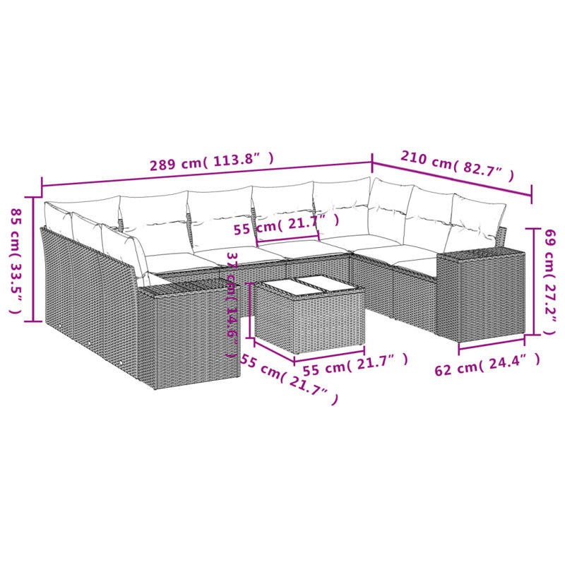 Vidaxl Garden Sofa Set