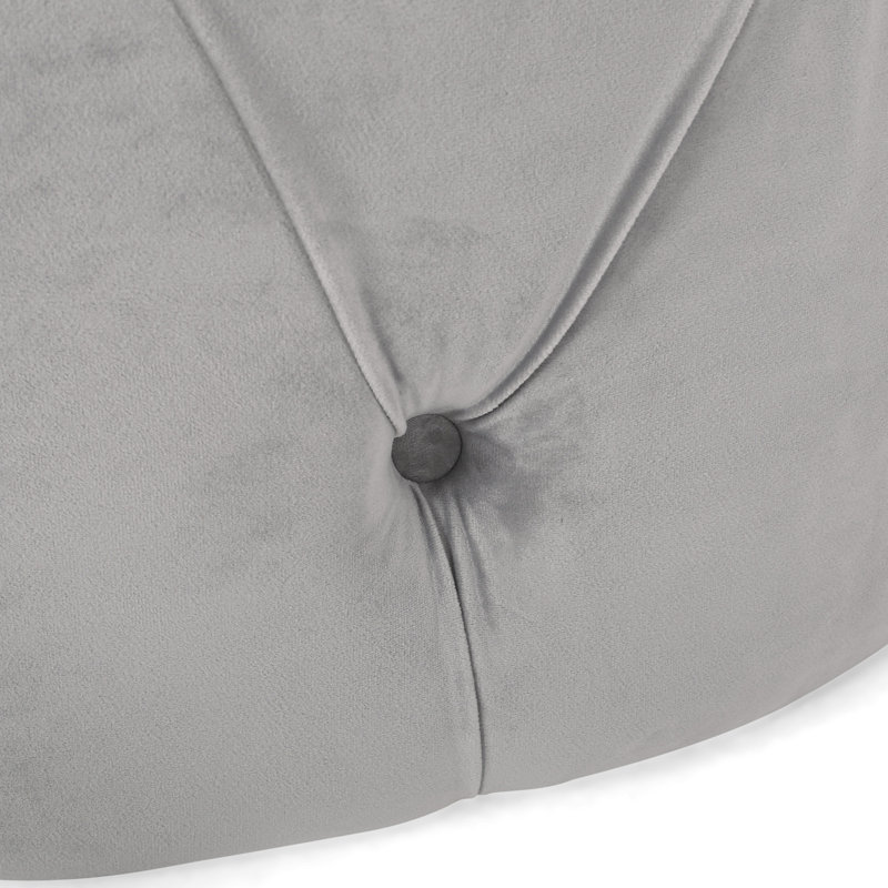 17,71 po Hauteur velours gris, profondeur 40,52 po, accessoire de maison polyvalent, hauteur, ajout luxueux