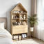 Bureau escamotable pliable avec tablettes de rangement et structure en fer