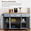 Large Kitchen Island with Drop Leaf, Rolling Cart, Storage, Drawers, and Wheels-1234798091