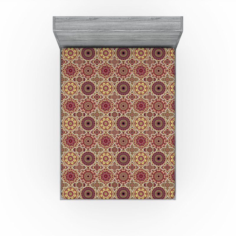 Drap-housse Ambesonne, paquet de 2, Drap-housse grand, Brun, marocain