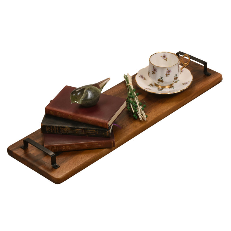 Jaiman Solid Wood Tray, 0.75" H x 26" W x 9" D