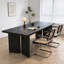 Bureau rectangulaire en frêne massif noir-1363676180