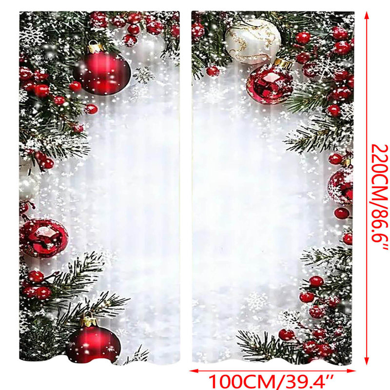 Rideaux de Noël en polyester, C