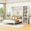 Lit escamotable en bois avec tablettes et lattes Geva-631003917-631003914