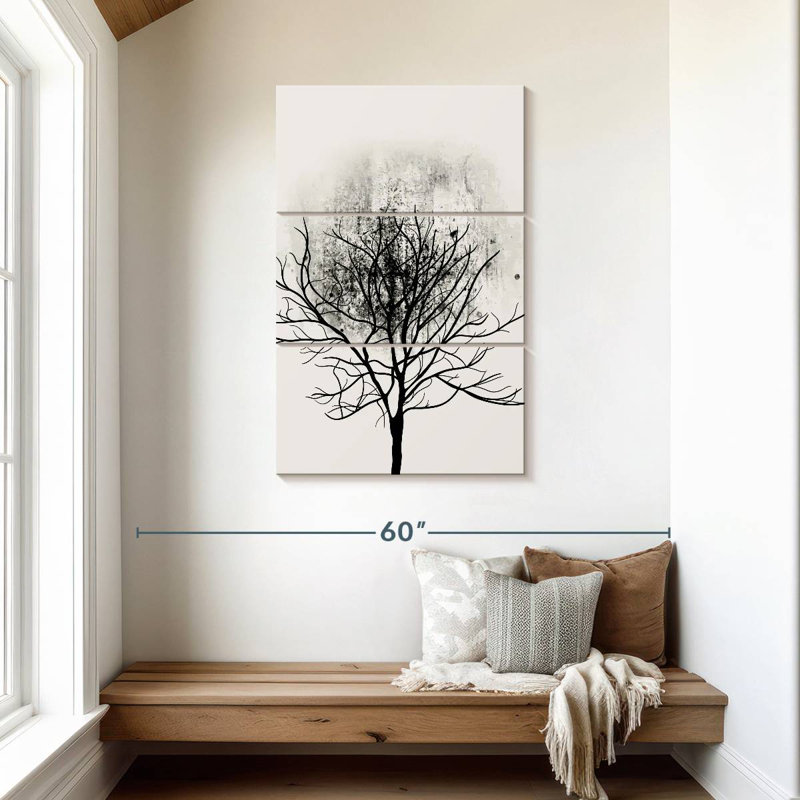 Harnek Black Tree Study, 45" H x 28" W