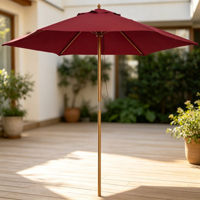 2.5 cm W X 2.5 cm D Beach Parasol with Pulley Lift