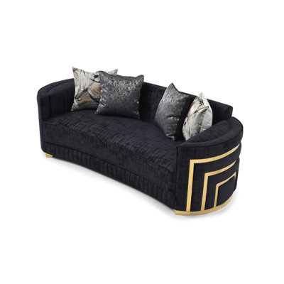 Soledad 91in Sofa, Black