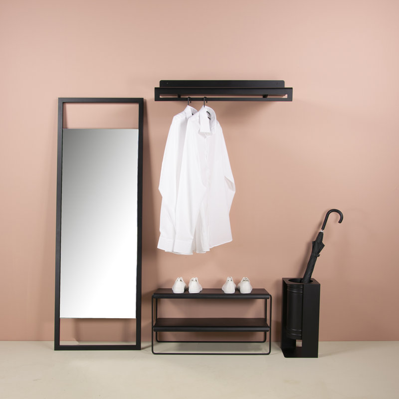 LUMA Steel Rectangle Mirror, Black
