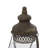 Metal Decorative Brown Indoor Outdoor Candle Lantern with Handle