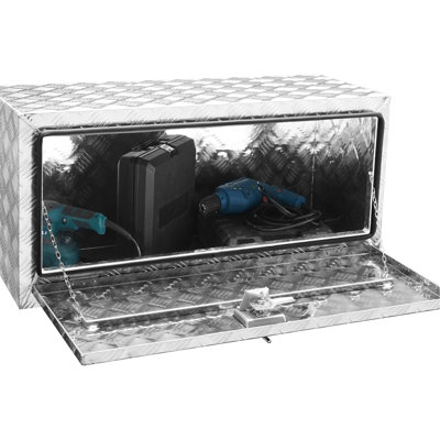 Truck Box, 36"17"18", Heavy Duty Aluminum, Waterproof, Lockable, T - Handle Latch, For Truck, Van, Trailer, Keep Your Gear Dry 36"17"18" Aluminum Tool Storage, With Lock And Keys, Any Vehicle Use