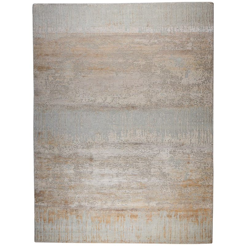 Tapis gris dégradé et dégradé Tashona, Rectangle 3' x 5'