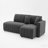 Wool Right Facing Sectional Sofa With Chaise