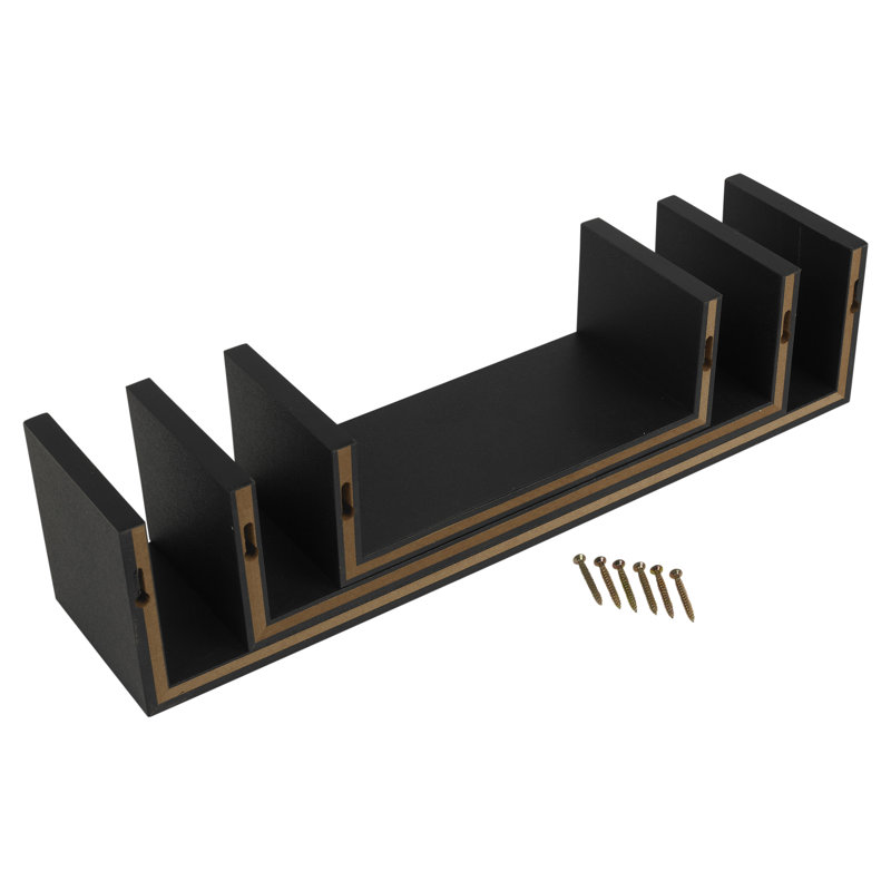 Summitville 3 Piece Floating Shelf, Black