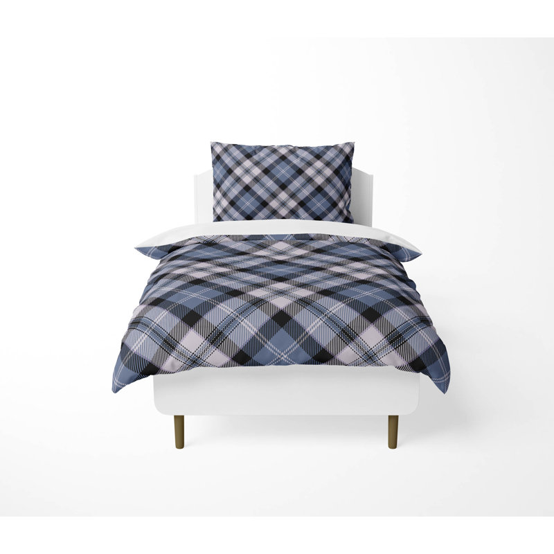 Anthony Plaid Comforter Set, Blue