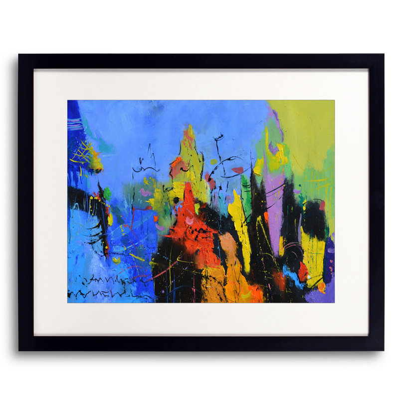 Toccata par Pol Ledent, H 17,25 po x l 21,25 po, Papier avec cadre noir