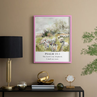Psalm 23:1 Framed Print - Solid Wood