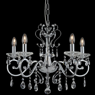 Alexandrina 5 - Light Chrome Kitchen Island Pendant
