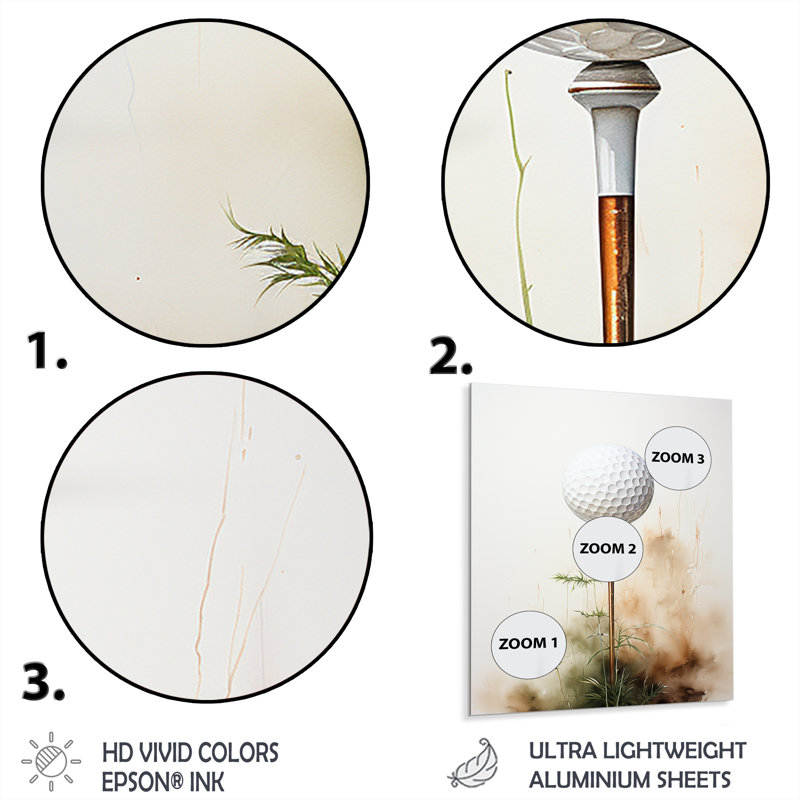 Minimalisme Golf Tees IX - décoration murale en métal Golf, H 20 po x l 12 po