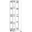 4 All Rotating Bookshelf, 360 Wheels, White, Spacious And Robust, Quick Assembly Work, High Space Utilization Effect , Assembly, Rate-121166859