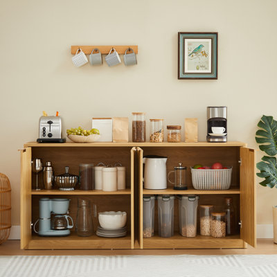 Buffet en bois massif avec rangement L 58 po Bachman