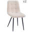 Ensemble de 2 chaises Waltwilder en métal et tissu blanc