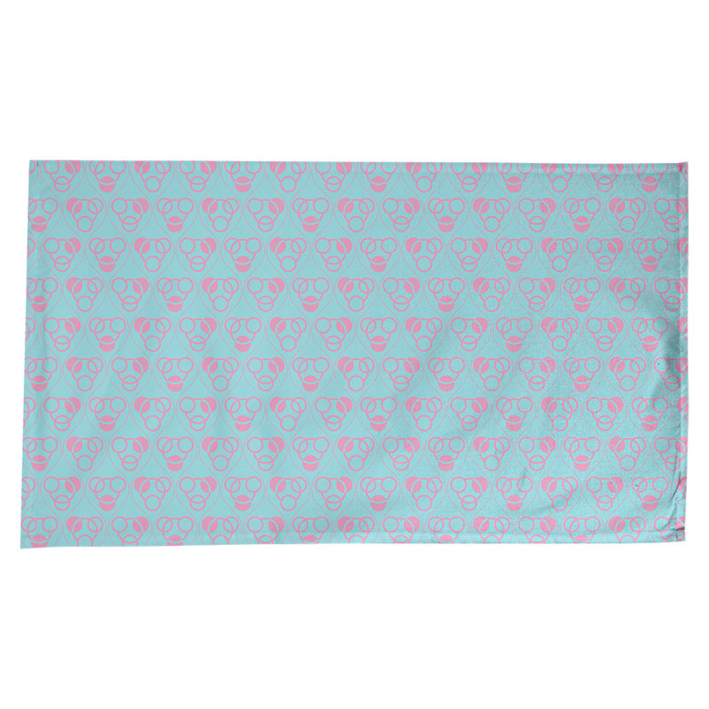 Classic Circles and Waves Tablecloth, Teal/Pink