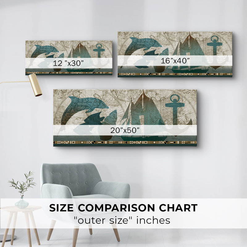 To the Sea - Toile tendue avec châssis - Prêt à accrocher, H 20 po x l 50 po