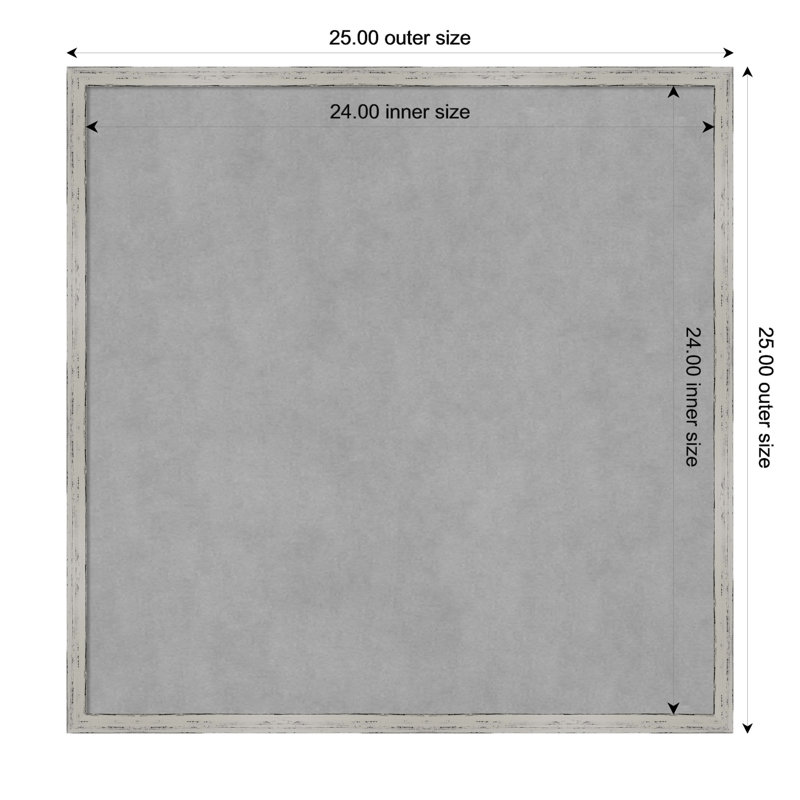 Tableau magnétique magnétique en métal, H 25 po x l 25 po x P 1 po