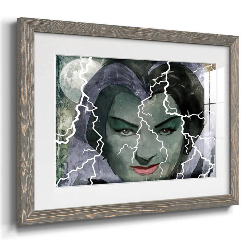 Scream Queens II - Matted and Framed Under Acrylic Glass, Large Living Room Wall Art, Gray, 26" H x 38" W x 1.5" D