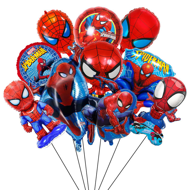 10 Pcs Spiderman Party Decoration Balloons, Spiderman Party Supplies