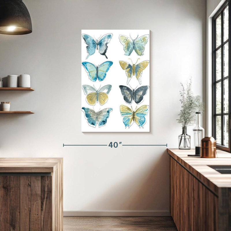 Brampt Butterfly Blues I, 39" H x 26" W