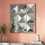 Grand miroir mural carré en verre biseauté 3D